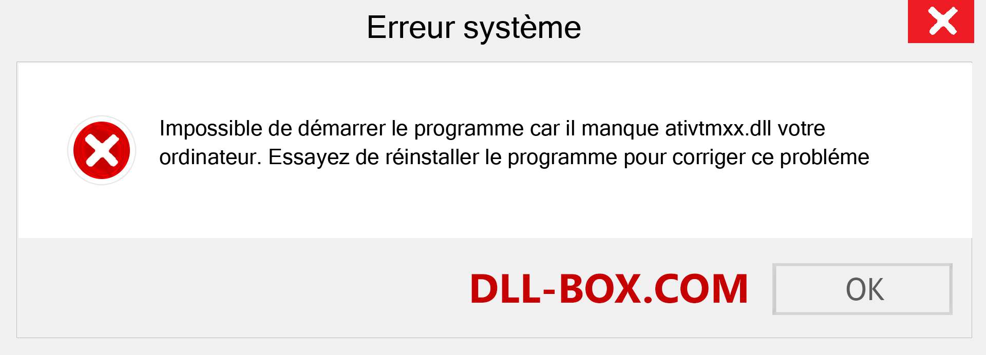 Le fichier ativtmxx.dll est manquant ?. Télécharger pour Windows 7, 8, 10 - Correction de l'erreur manquante ativtmxx dll sur Windows, photos, images
