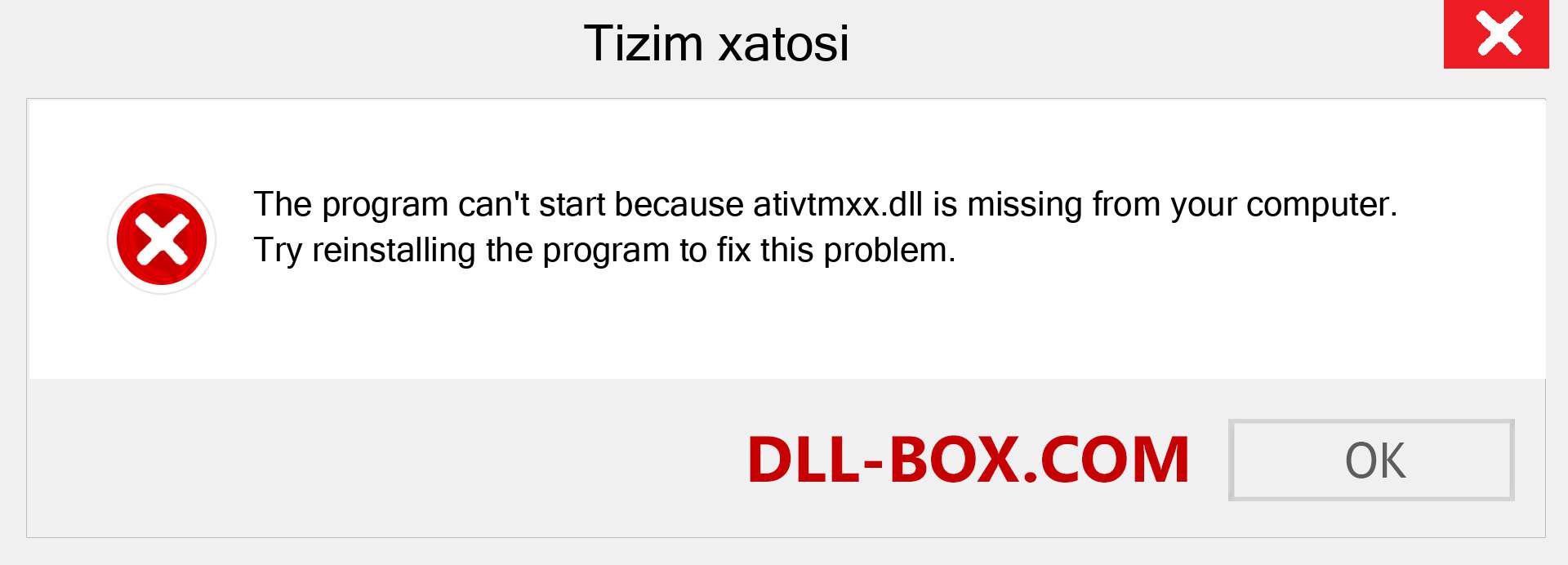 ativtmxx.dll fayli yo'qolganmi?. Windows 7, 8, 10 uchun yuklab olish - Windowsda ativtmxx dll etishmayotgan xatoni tuzating, rasmlar, rasmlar